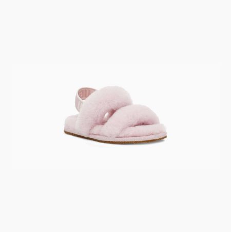 UGG Oh Yeah Grey Pink Slippers for Toddlers (GIWV03791)